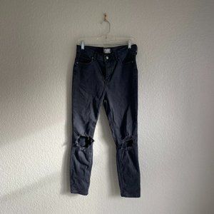 Free People Busted Skinny Jean / Washed Black
